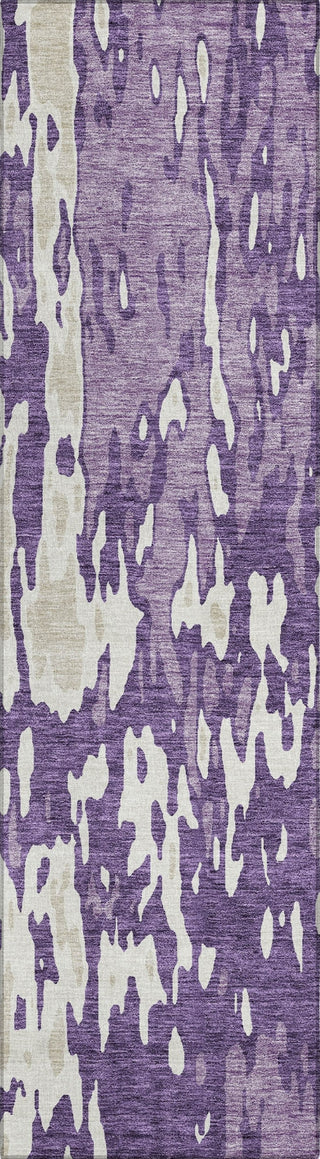Piper Looms Chantille Abstract ACN957 Purple Machine Washable Area Rug Runner Main Image