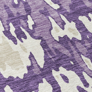 Piper Looms Chantille Abstract ACN957 Purple Machine Washable Area Rug Swatch Image