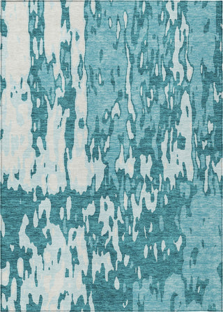 Piper Looms Chantille Abstract ACN957 Teal Machine Washable Area Rug main image