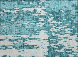 Piper Looms Chantille Abstract ACN957 Teal Machine Washable Area Rug Scatter Main Image