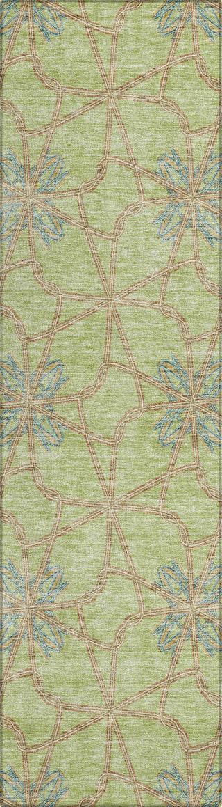 Piper Looms Chantille Geometric ACN958 Aloe Machine Washable Area Rug Runner Main Image