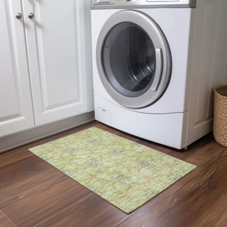 Piper Looms Chantille Geometric ACN958 Aloe Machine Washable Area Rug Scatter Lifestyle Image Feature