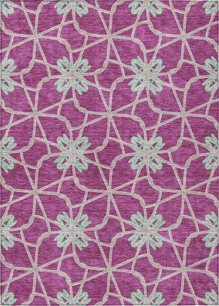 Piper Looms Chantille Geometric ACN958 Blush Machine Washable Area Rug main image
