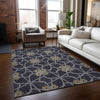 Piper Looms Chantille Geometric ACN958 Charcoal Machine Washable Area Rug Lifestyle Image Feature
