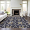 Piper Looms Chantille Geometric ACN958 Charcoal Machine Washable Area Rug Lifestyle Image Feature