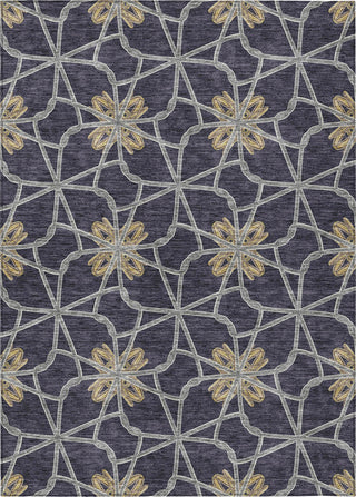 Piper Looms Chantille Geometric ACN958 Charcoal Machine Washable Area Rug main image