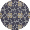 Piper Looms Chantille Geometric ACN958 Charcoal Machine Washable Area Rug Round Main Image
