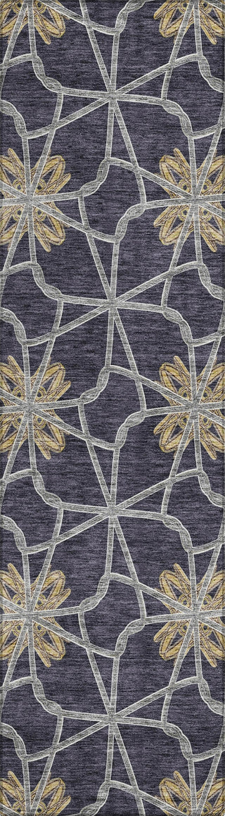 Piper Looms Chantille Geometric ACN958 Charcoal Machine Washable Area Rug Runner Main Image