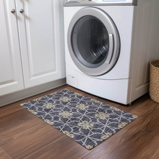 Piper Looms Chantille Geometric ACN958 Charcoal Machine Washable Area Rug Scatter Lifestyle Image Feature