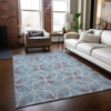 Piper Looms Chantille Geometric ACN958 Denim Machine Washable Area Rug Lifestyle Image Feature