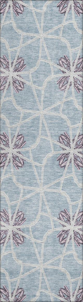 Piper Looms Chantille Geometric ACN958 Denim Machine Washable Area Rug Runner Main Image