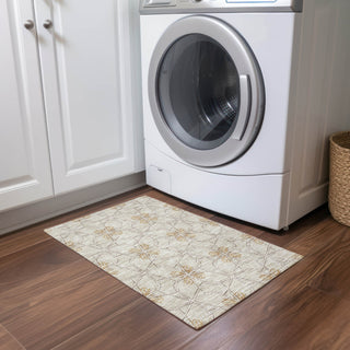 Piper Looms Chantille Geometric ACN958 Ivory Machine Washable Area Rug Scatter Lifestyle Image Feature