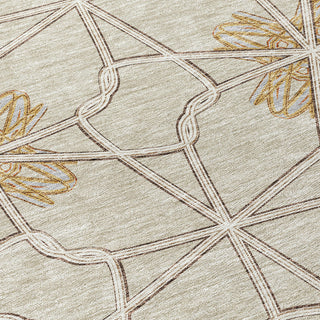 Piper Looms Chantille Geometric ACN958 Ivory Machine Washable Area Rug Swatch Image