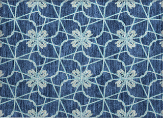 Piper Looms Chantille Geometric ACN958 Navy Machine Washable Area Rug Scatter Main Image