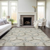 Piper Looms Chantille Geometric ACN959 Beige Machine Washable Area Rug Lifestyle Image Feature
