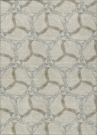 Piper Looms Chantille Geometric ACN959 Beige Machine Washable Area Rug main image