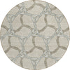Piper Looms Chantille Geometric ACN959 Beige Machine Washable Area Rug Round Main Image