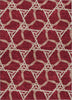 Piper Looms Chantille Geometric ACN959 Burgundy Machine Washable Area Rug main image