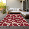 Piper Looms Chantille Geometric ACN959 Burgundy Machine Washable Area Rug Outdoor Lifestyle Image Feature