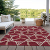 Piper Looms Chantille Geometric ACN959 Burgundy Machine Washable Area Rug Outdoor Lifestyle Image Feature