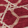Piper Looms Chantille Geometric ACN959 Burgundy Machine Washable Area Rug Swatch Image