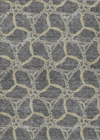 Piper Looms Chantille Geometric ACN959 Charcoal Machine Washable Area Rug main image