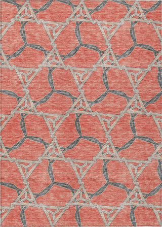 Piper Looms Chantille Geometric ACN959 Coral Machine Washable Area Rug main image