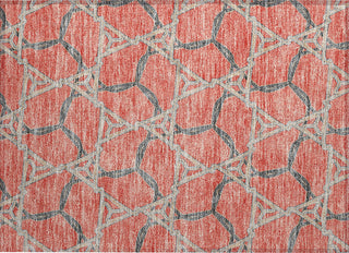 Piper Looms Chantille Geometric ACN959 Coral Machine Washable Area Rug Scatter Main Image
