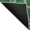 Piper Looms Chantille Geometric ACN959 Emerald Machine Washable Area Rug Backing Image