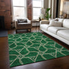 Piper Looms Chantille Geometric ACN959 Emerald Machine Washable Area Rug Lifestyle Image Feature