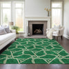 Piper Looms Chantille Geometric ACN959 Emerald Machine Washable Area Rug Lifestyle Image Feature