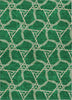 Piper Looms Chantille Geometric ACN959 Emerald Machine Washable Area Rug main image