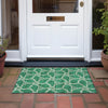Piper Looms Chantille Geometric ACN959 Emerald Machine Washable Area Rug Scatter Outdoor Lifestyle Image Feature