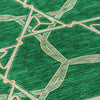 Piper Looms Chantille Geometric ACN959 Emerald Machine Washable Area Rug Swatch Image
