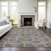 Piper Looms Chantille Geometric ACN959 Gray Machine Washable Area Rug Lifestyle Image Feature