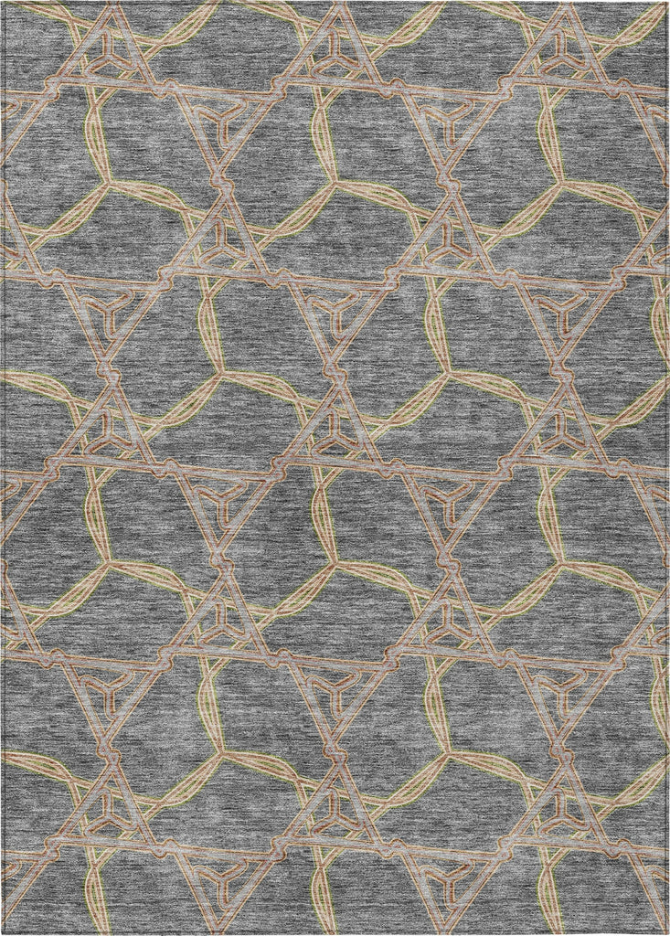 Piper Looms Chantille Geometric ACN959 Gray Machine Washable Area Rug main image