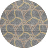 Piper Looms Chantille Geometric ACN959 Gray Machine Washable Area Rug Round Main Image