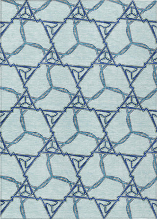 Piper Looms Chantille Geometric ACN959 Sky Machine Washable Area Rug main image