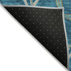 Piper Looms Chantille Geometric ACN959 Teal Machine Washable Area Rug Backing Image