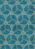 Piper Looms Chantille Geometric ACN959 Teal Machine Washable Area Rug main image