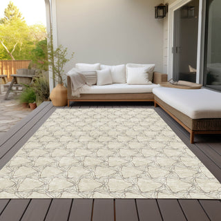 Piper Looms Chantille Geometric ACN960 Beige Machine Washable Area Rug Outdoor Lifestyle Image Feature