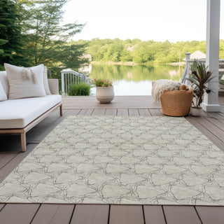 Piper Looms Chantille Geometric ACN960 Beige Machine Washable Area Rug Outdoor Lifestyle Image Feature