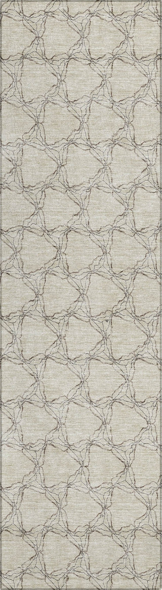 Piper Looms Chantille Geometric ACN960 Beige Machine Washable Area Rug Runner Main Image