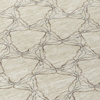 Piper Looms Chantille Geometric ACN960 Beige Machine Washable Area Rug Swatch Image