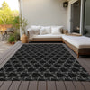 Piper Looms Chantille Geometric ACN960 Black Machine Washable Area Rug Outdoor Lifestyle Image Feature