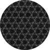 Piper Looms Chantille Geometric ACN960 Black Machine Washable Area Rug Round Main Image