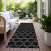 Piper Looms Chantille Geometric ACN960 Black Machine Washable Area Rug Runner Outdoor Lifestyle Image Feature