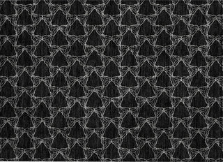 Piper Looms Chantille Geometric ACN960 Black Machine Washable Area Rug Scatter Main Image