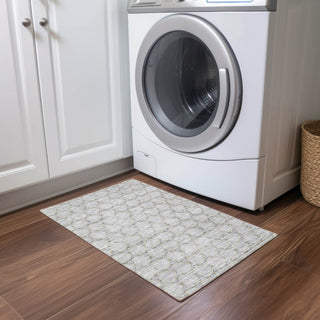 Piper Looms Chantille Geometric ACN960 Gray Machine Washable Area Rug Scatter Lifestyle Image Feature