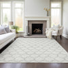 Piper Looms Chantille Geometric ACN960 Ivory Machine Washable Area Rug Lifestyle Image Feature